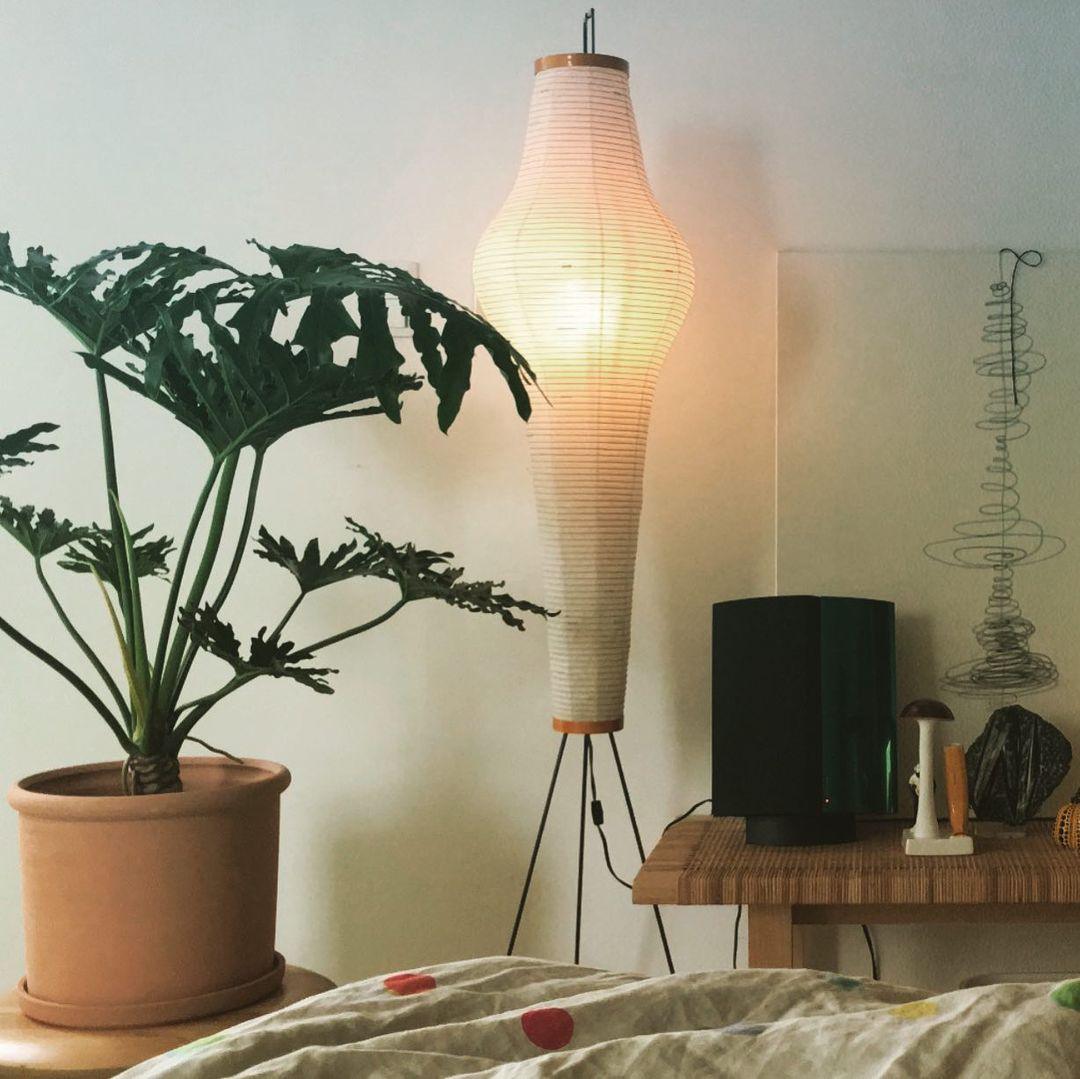 Spindle Mulberry Paper Floor Lamp