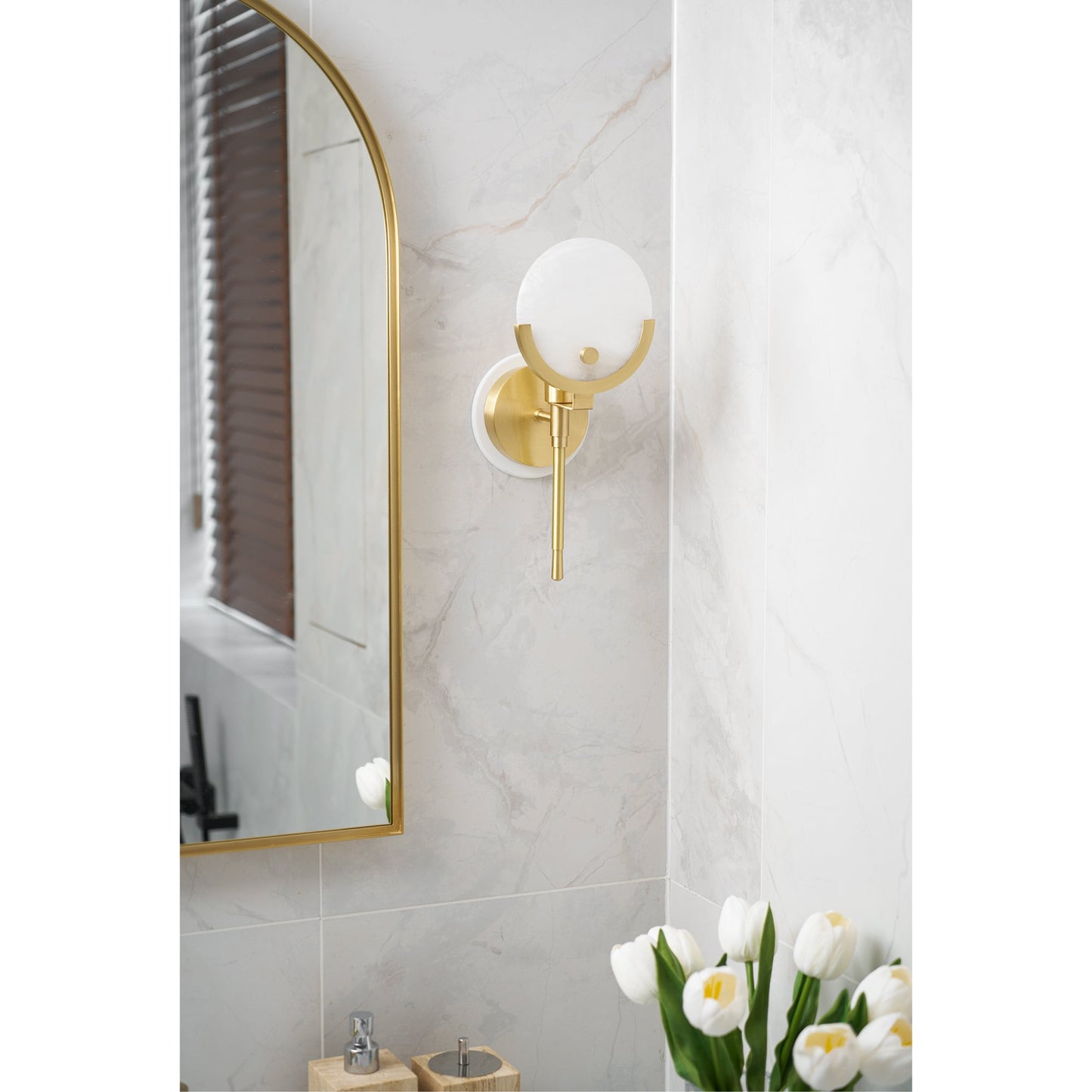 Scepter Messing Wandlampe