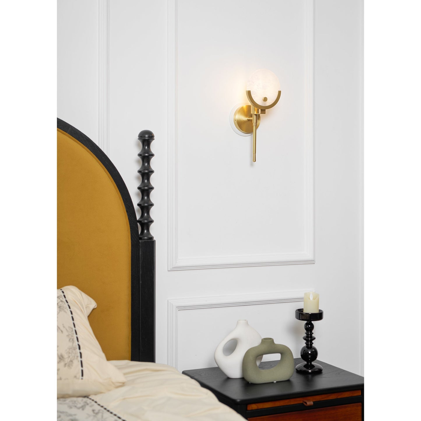 Scepter Messing Wandlampe