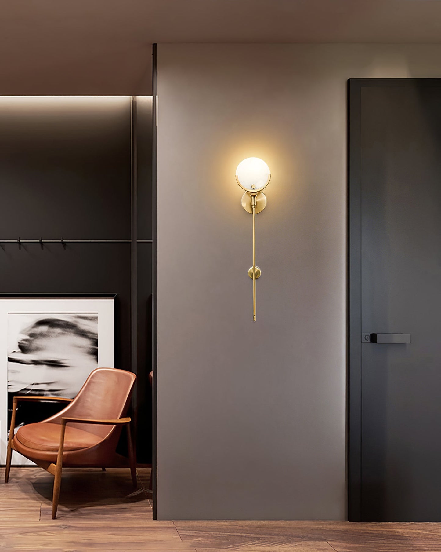 Scepter Messing Wandlampe