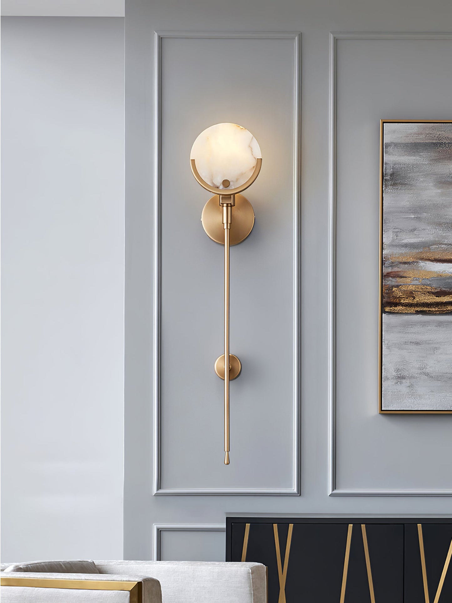 Scepter Messing Wandlampe