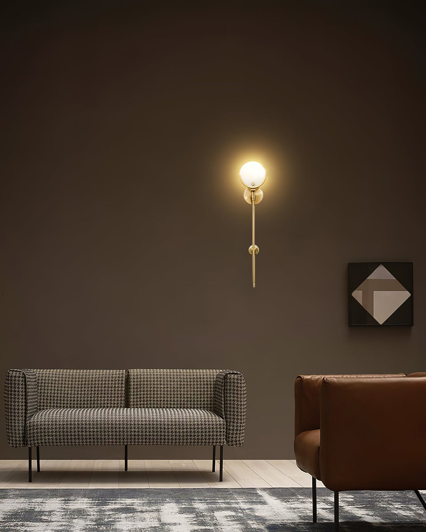Scepter Messing Wandlampe