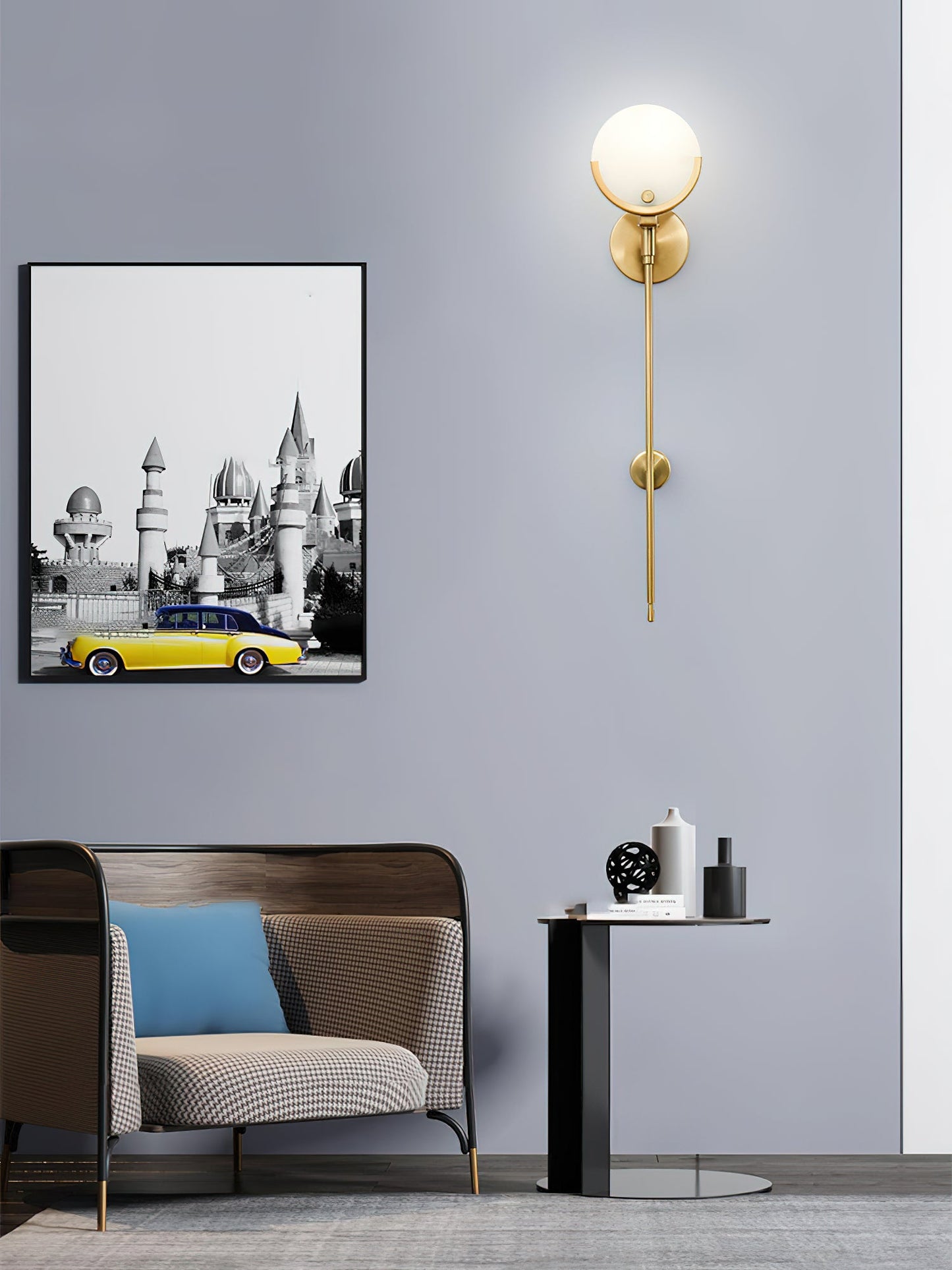 Scepter Messing Wandlampe