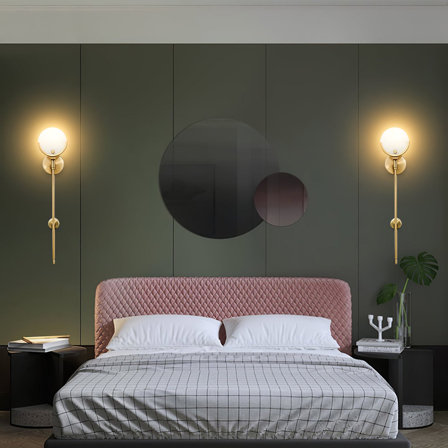 Scepter Messing Wandlampe