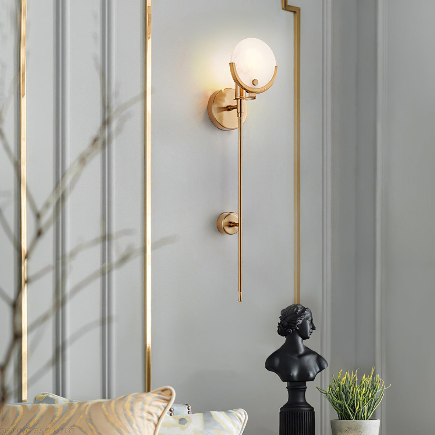 Scepter Messing Wandlampe