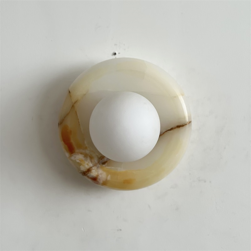 Palma White Jade Sconce