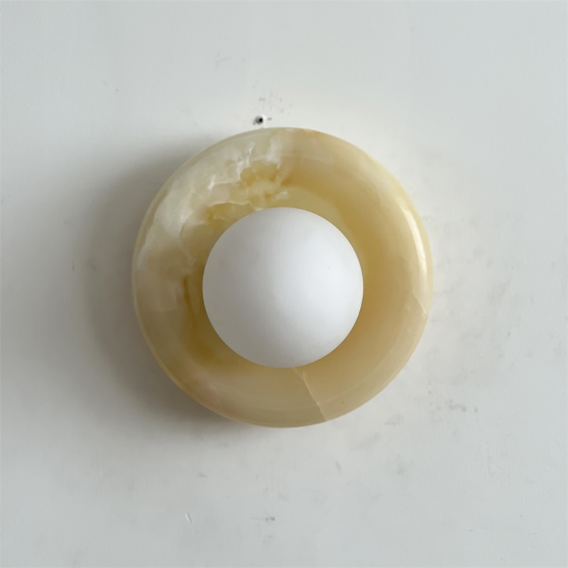Palma White Jade Sconce