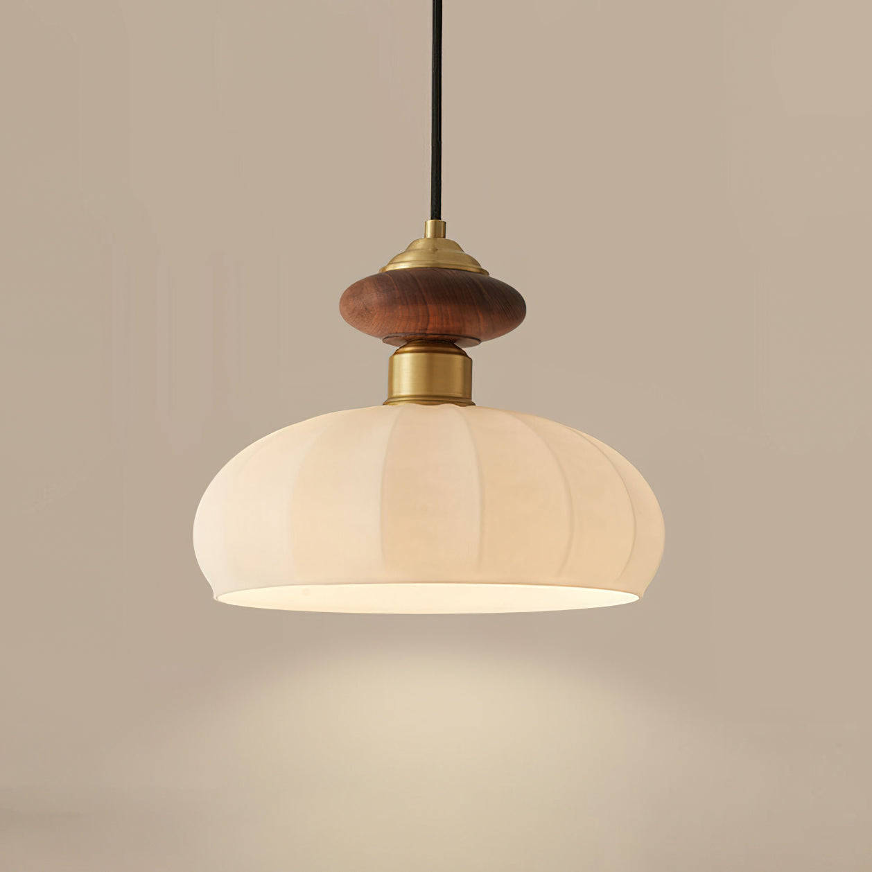 Ceres Glass & Wood Pendant