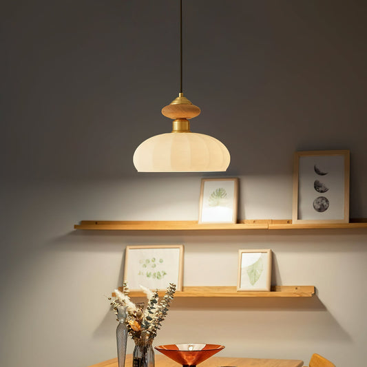 Ceres Glass & Wood Pendant
