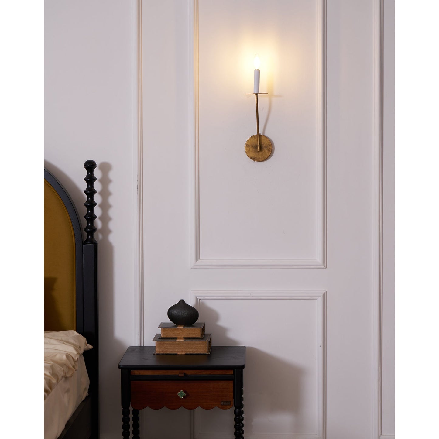 Taper Brass Wall Sconce