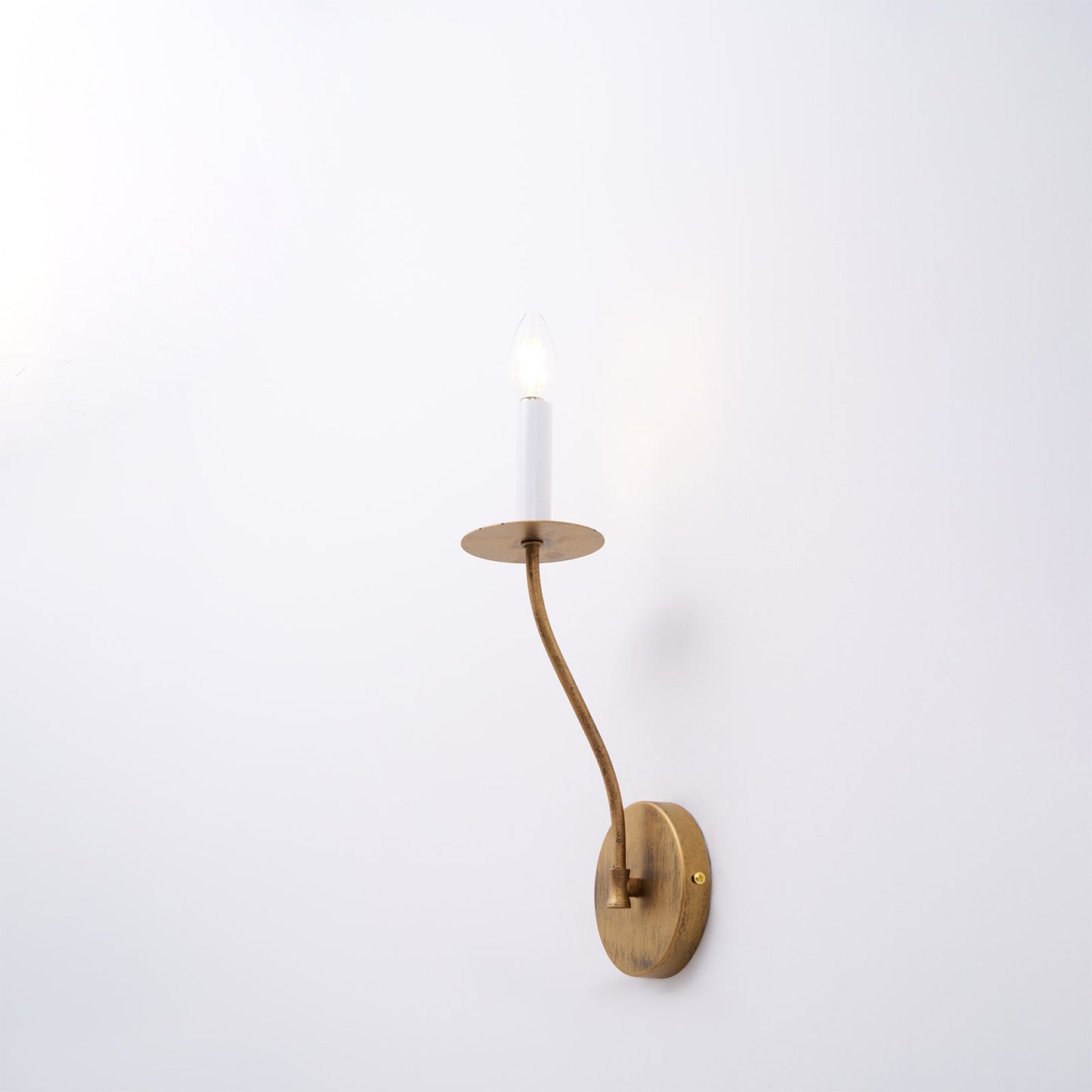 Taper Brass Wall Sconce