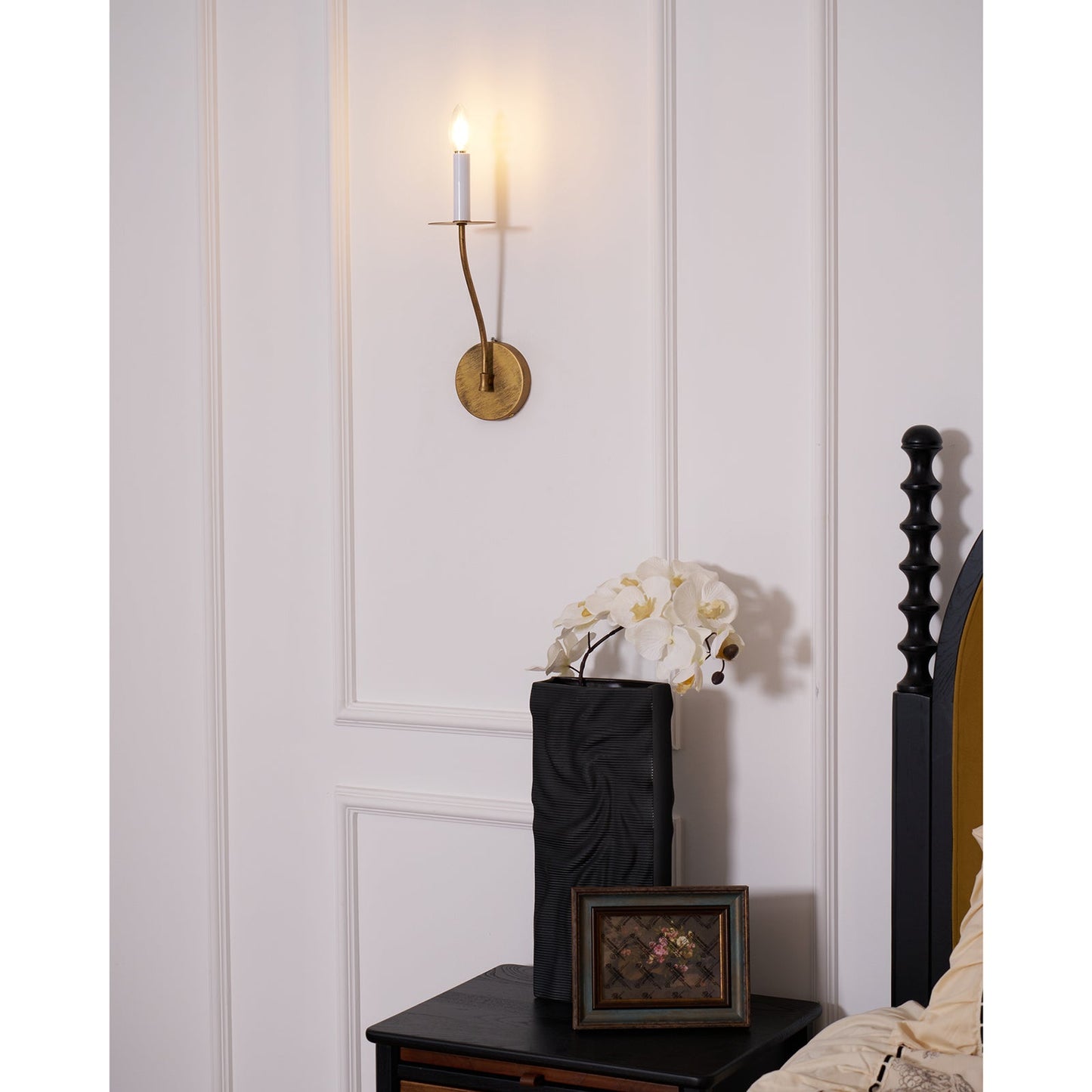 Taper Brass Wall Sconce