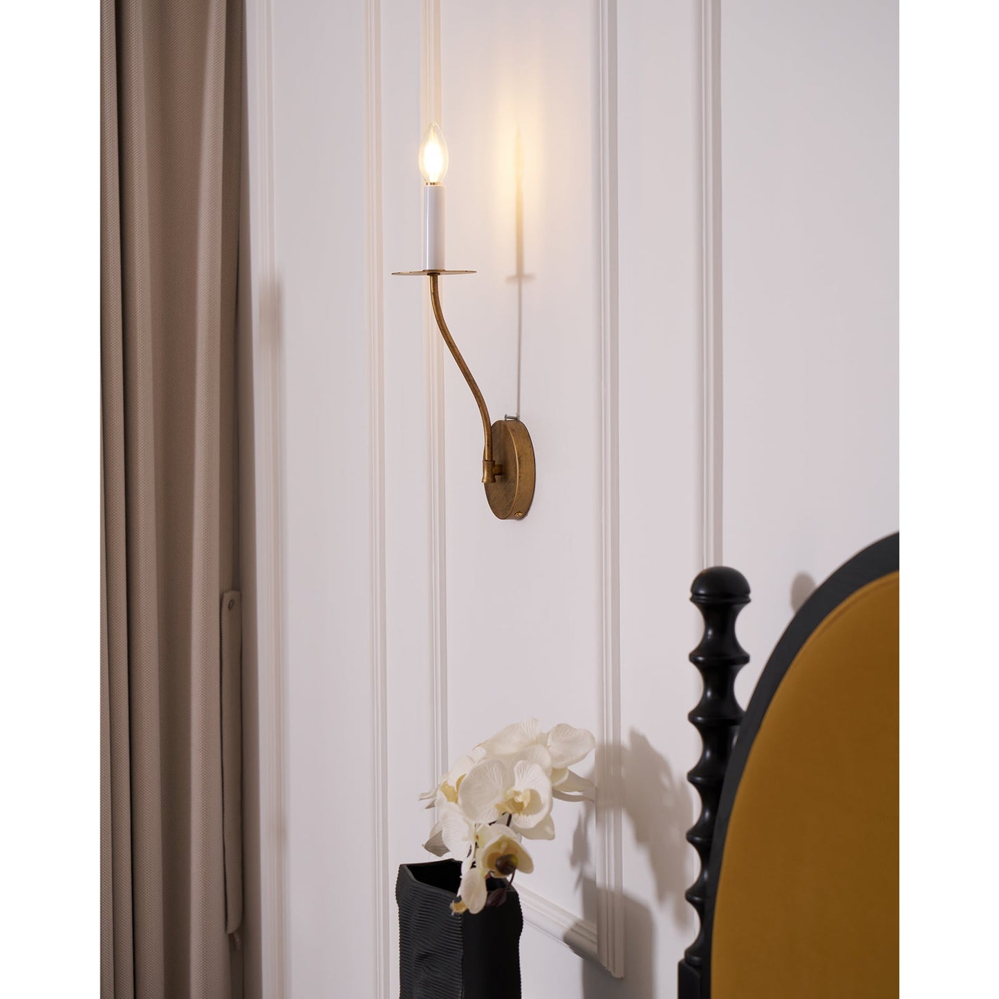 Taper Brass Wall Sconce