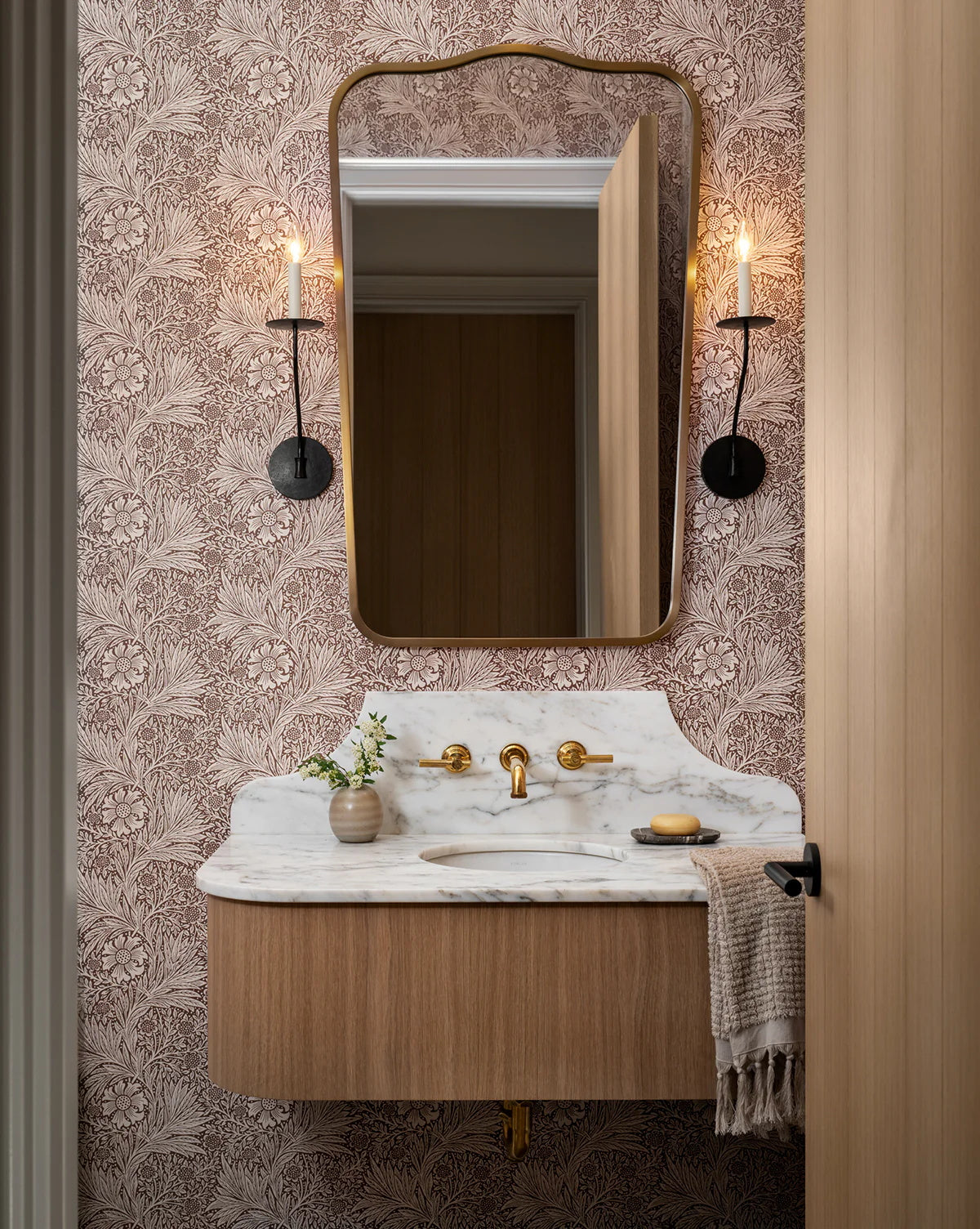 Taper Brass Wall Sconce