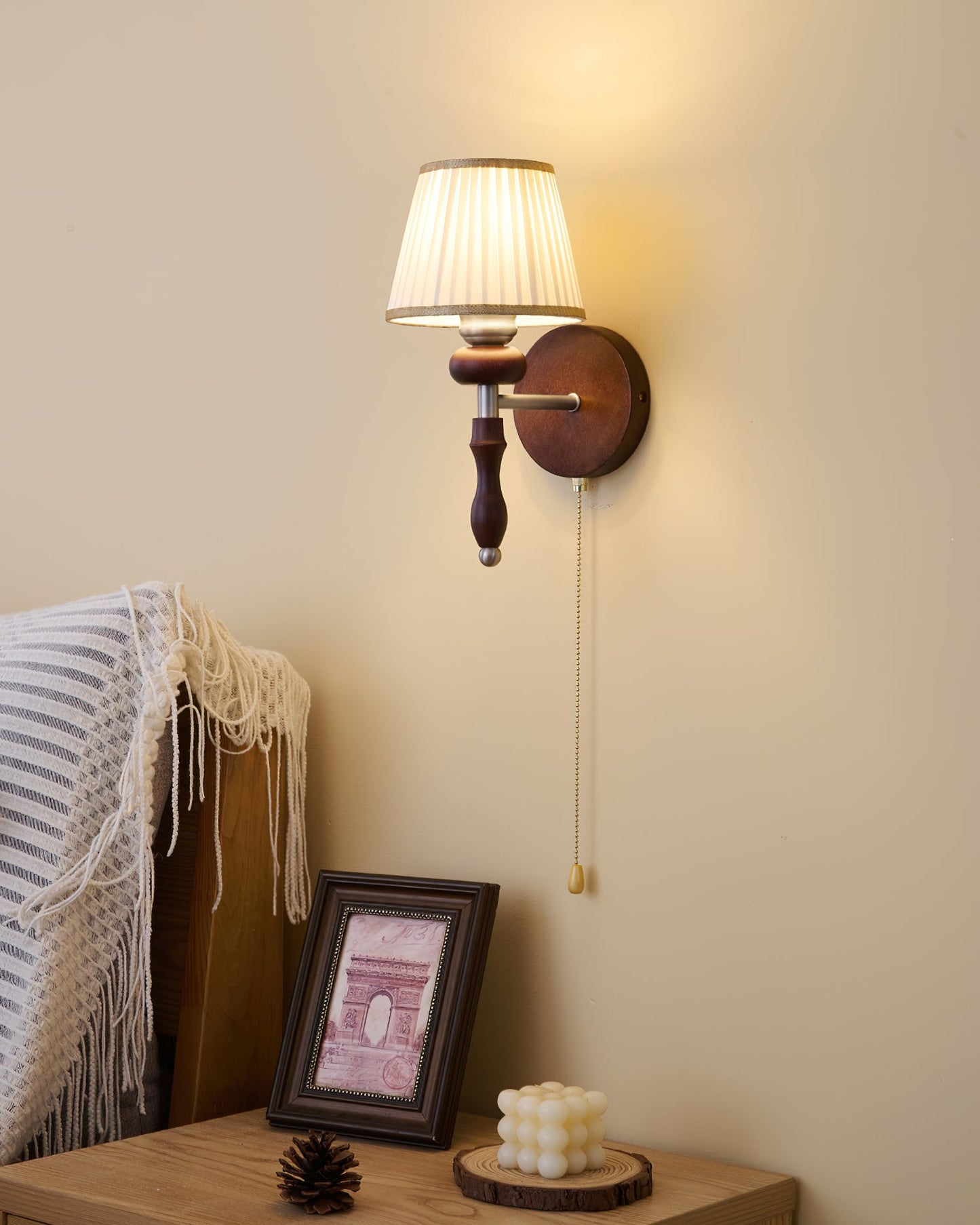 Plissé Fabric Wall Sconce