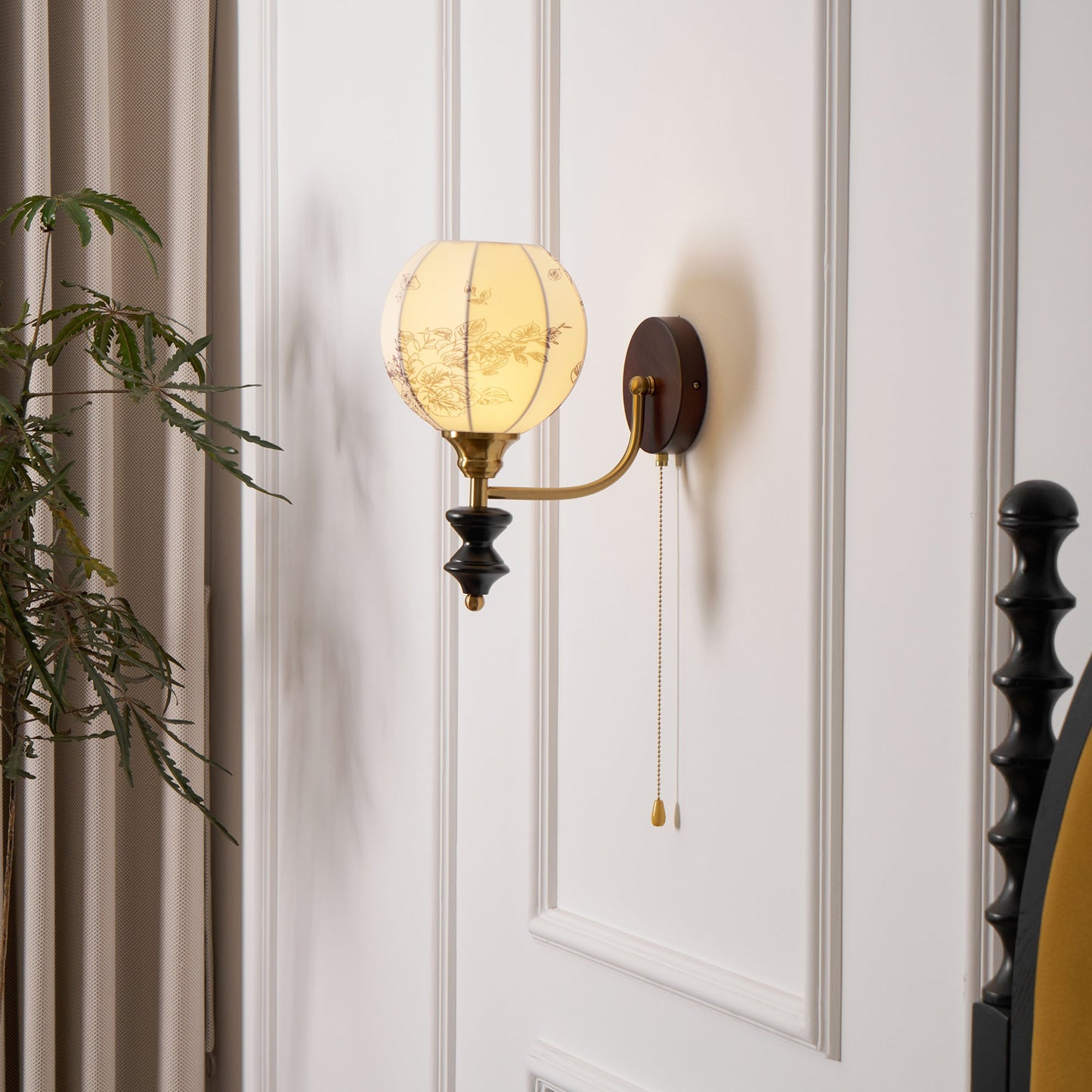 Pomander Fabric Wall Sconce