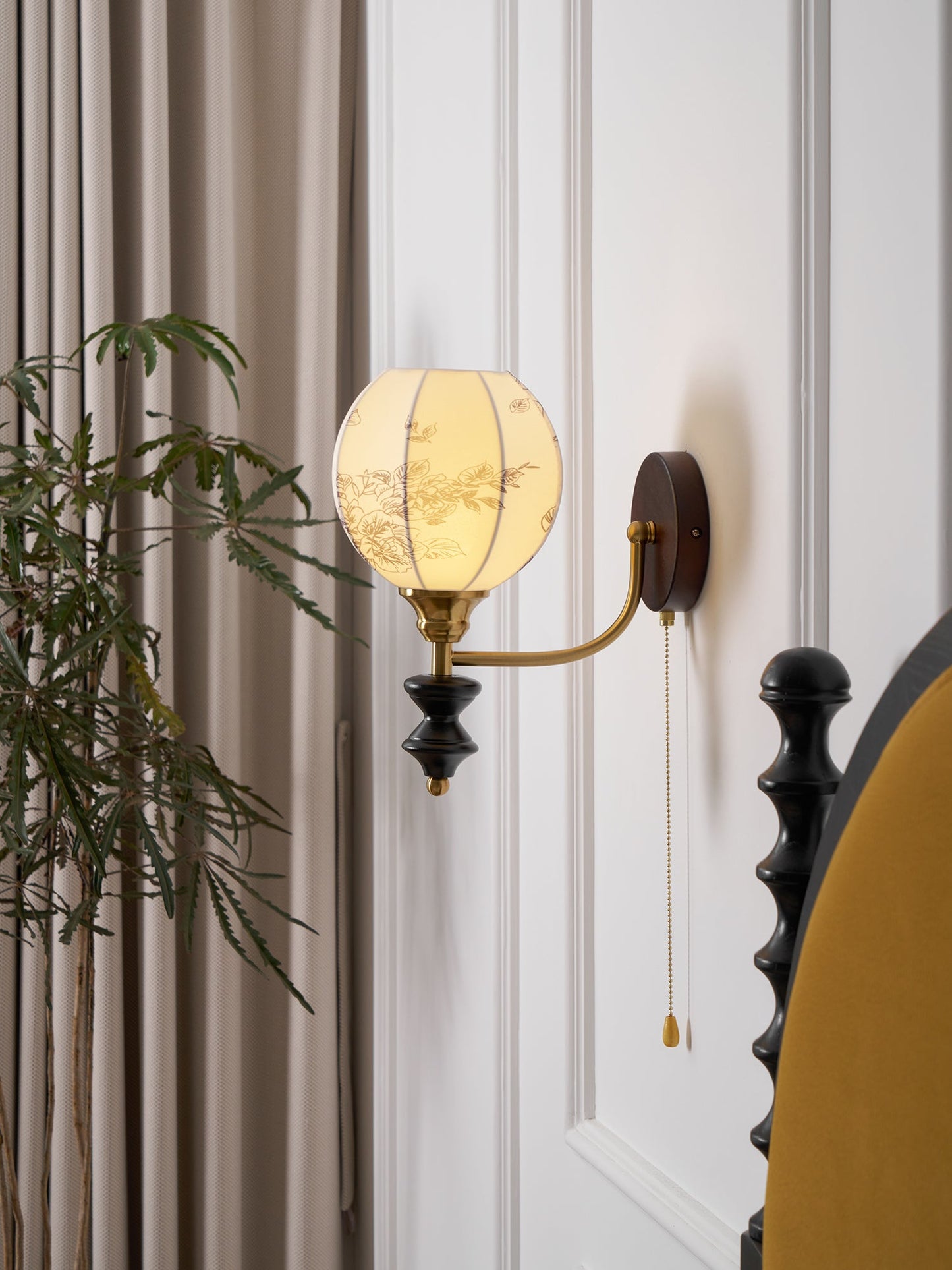Pomander Fabric Wall Sconce