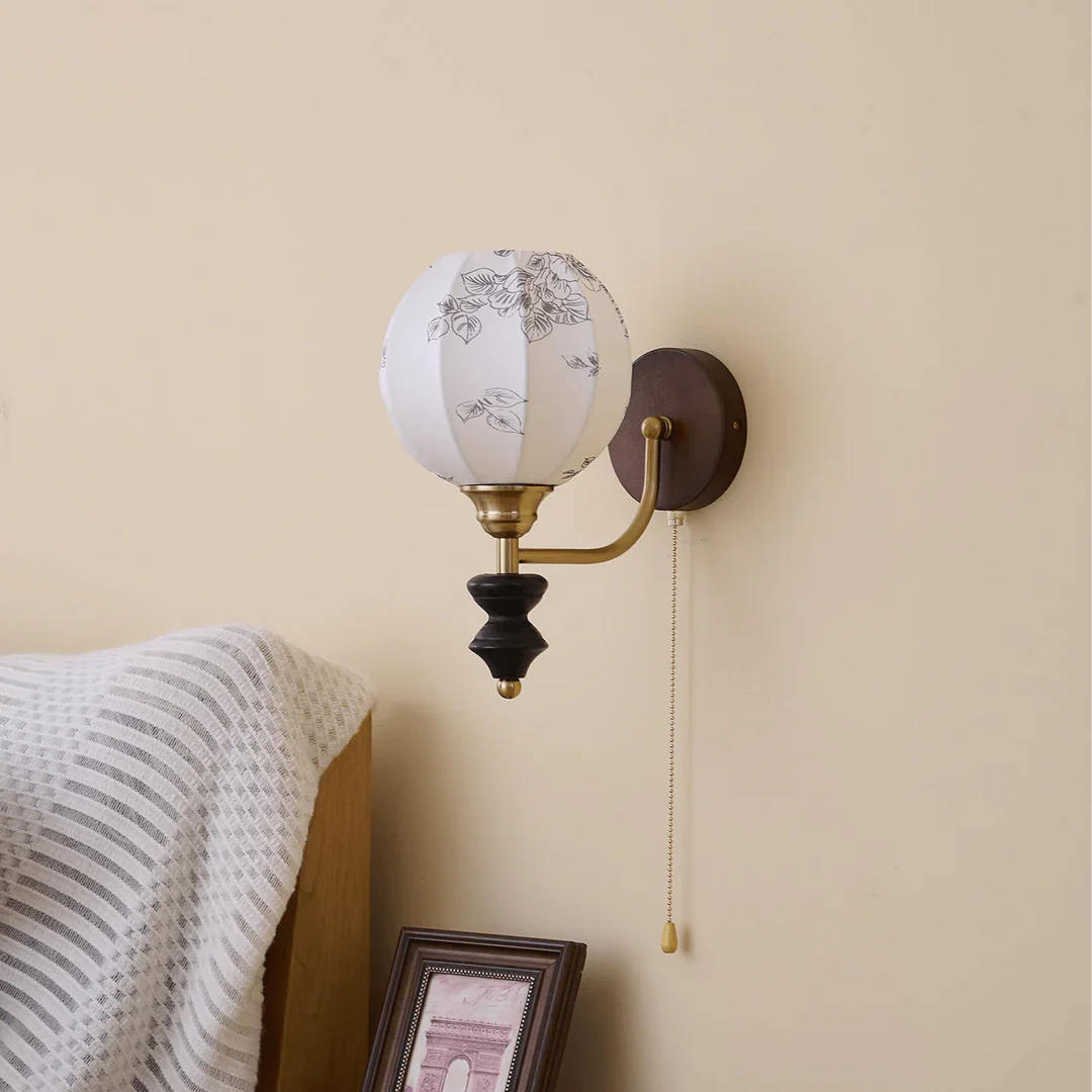 Pomander Fabric Wall Sconce