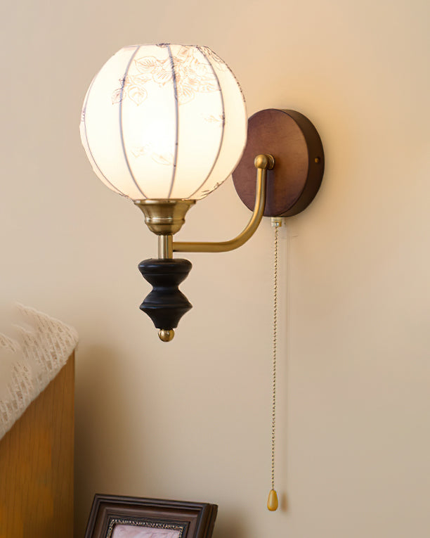 Pomander Fabric Wall Sconce