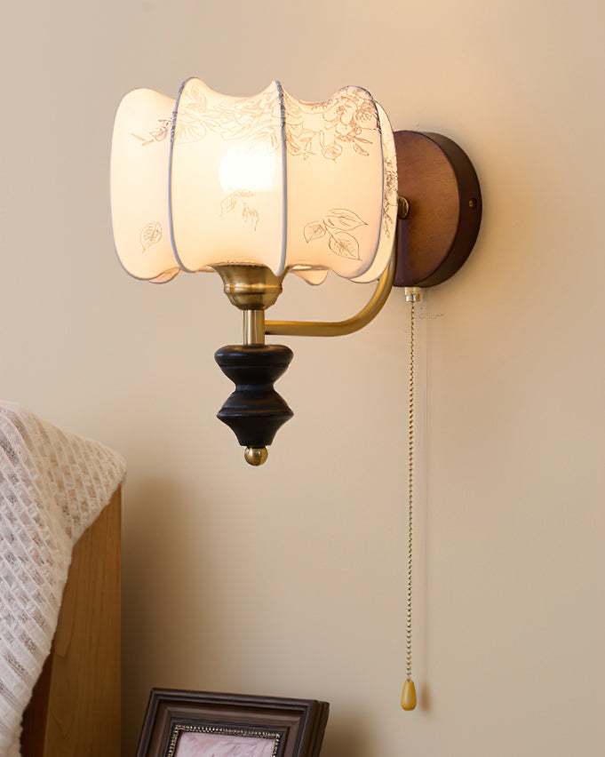 Brokat Stoff Wandlampe