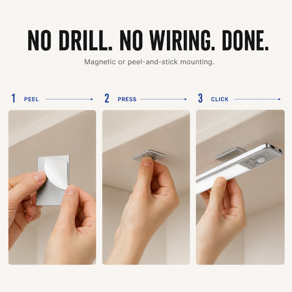 Caveo Motion-Sensor Cabinet Light – Rechargeable Dimmable Wireless Lighting