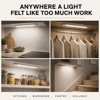Caveo Motion-Sensor Cabinet Light – Rechargeable Dimmable Wireless Lighting