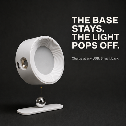 Pivot Stick-On Wall Light – 360° Magnetic Cordless Rechargeable Reading Lamp
