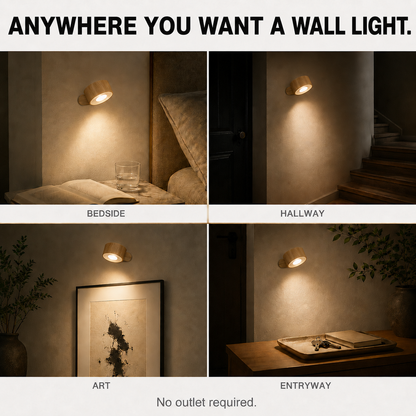 Pivot Stick-On Wall Light – 360° Magnetic Cordless Rechargeable Reading Lamp