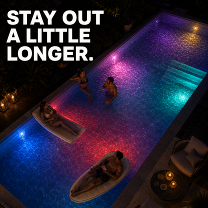 PoolGlow - RGB Pool Lights with Remote & Timer - Waterproof, Battery Operated