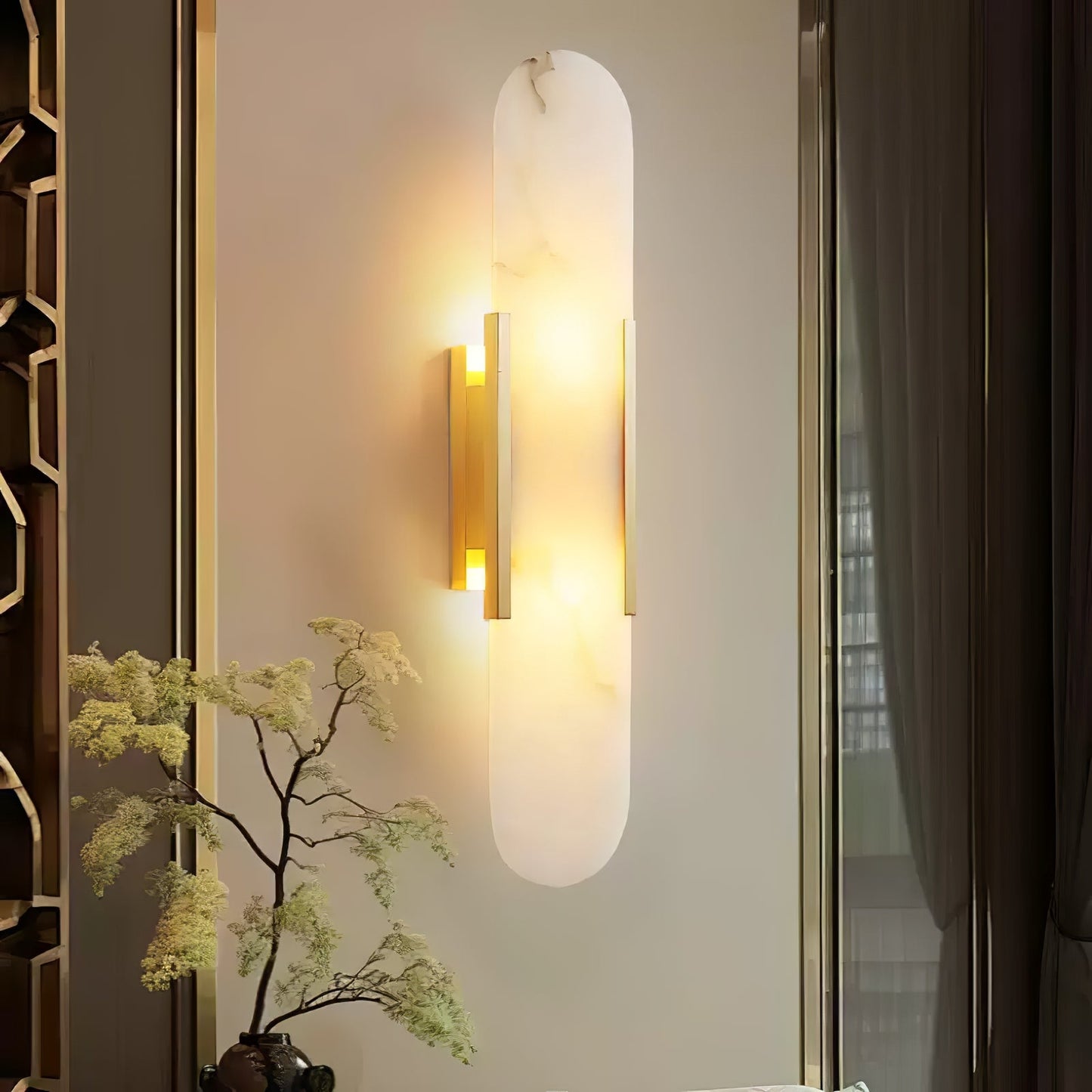 Stele Alabaster Sconce
