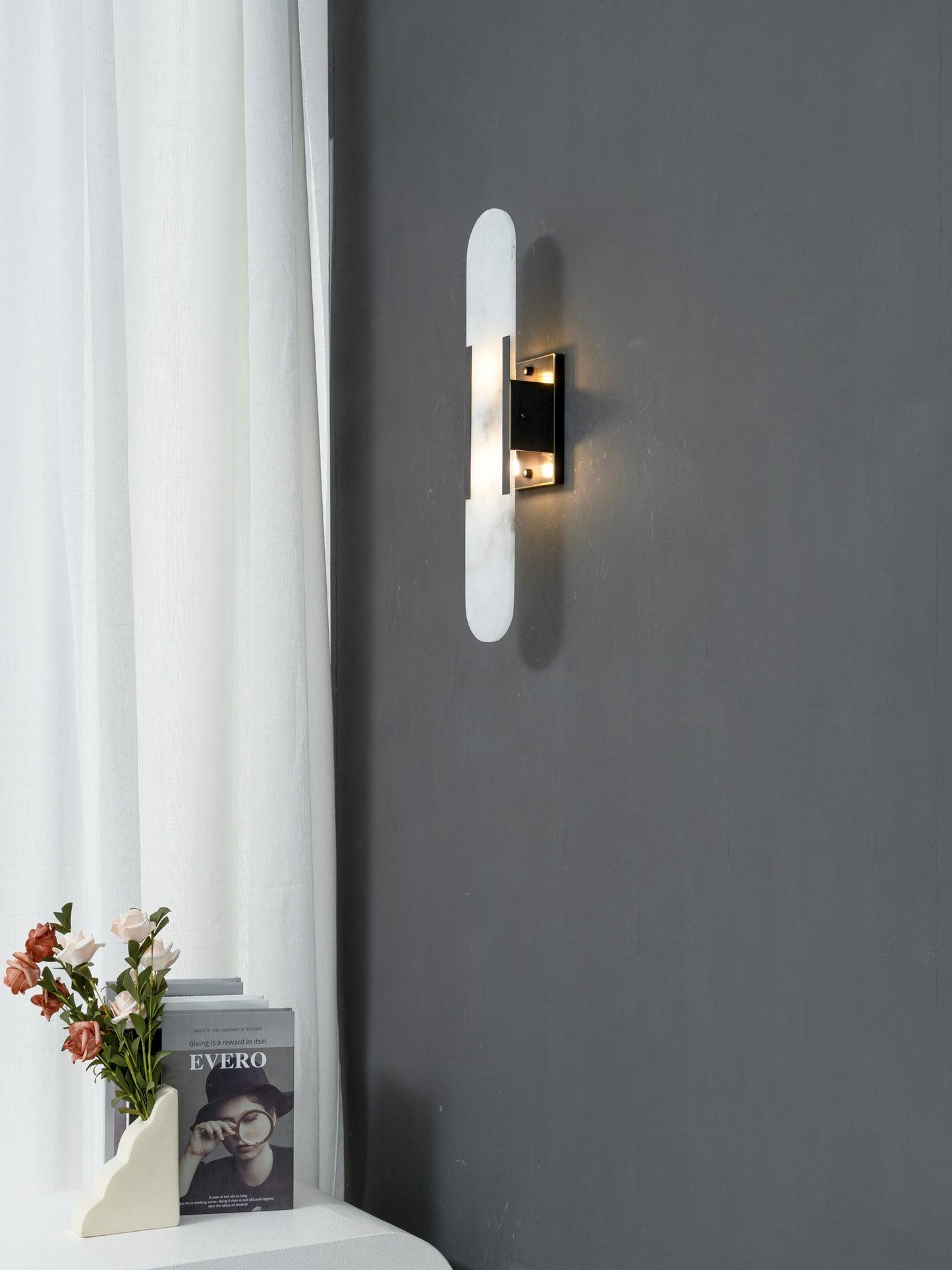 Stele Alabaster Sconce