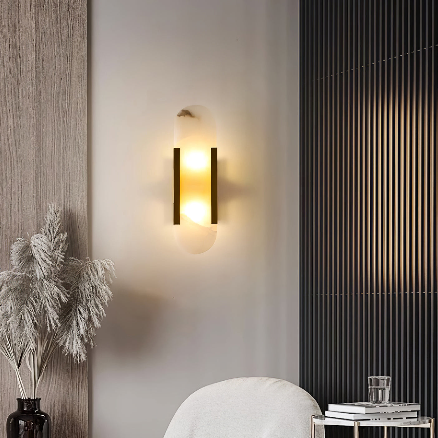 Stele Alabaster Sconce