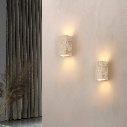Sentinel Travertine Wall Light