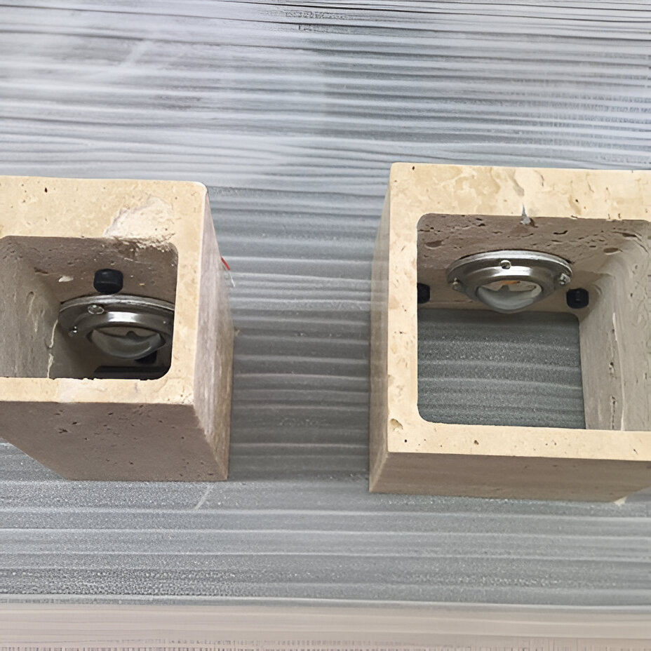 Sentinel Travertine Wall Light
