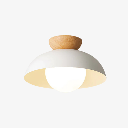 Flush Mount Ceiling Light with Nested Dome - Modern Mid Century Metal