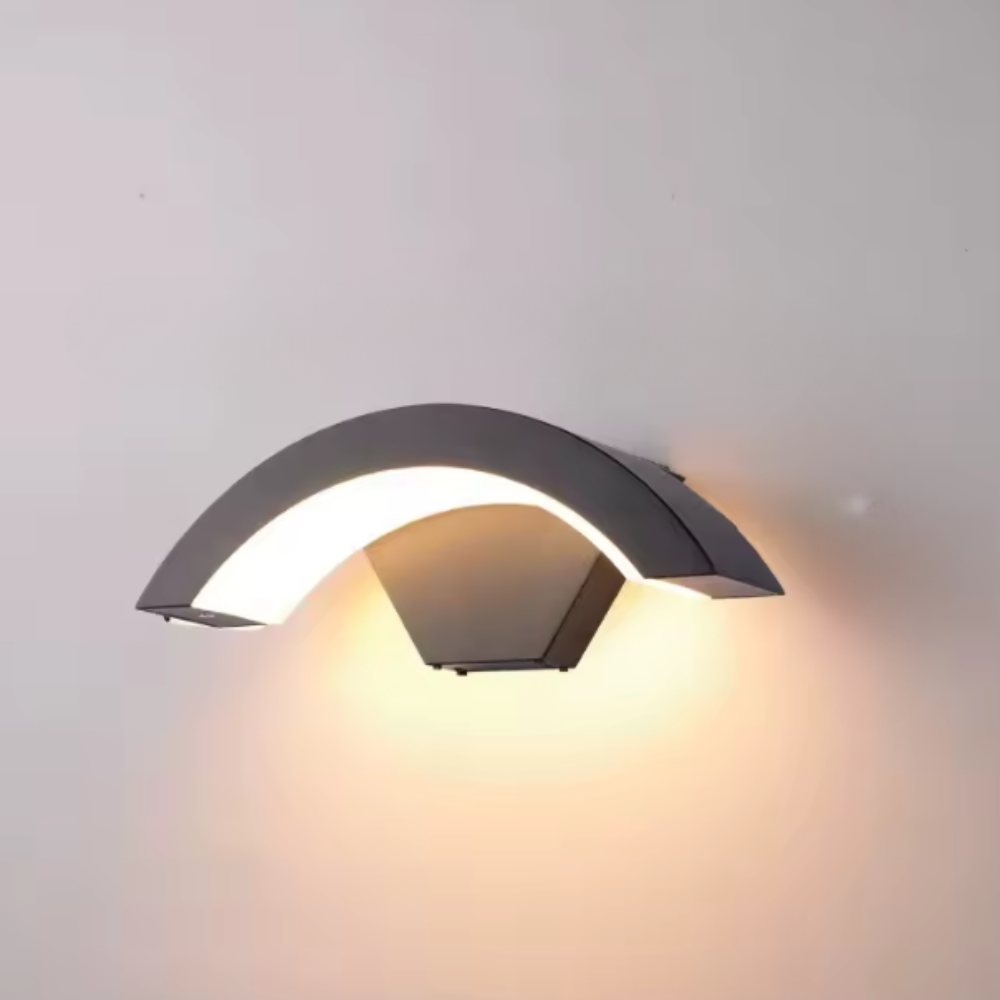 Outdoor Wall Light with Motion Sensor - Arched Modern Design