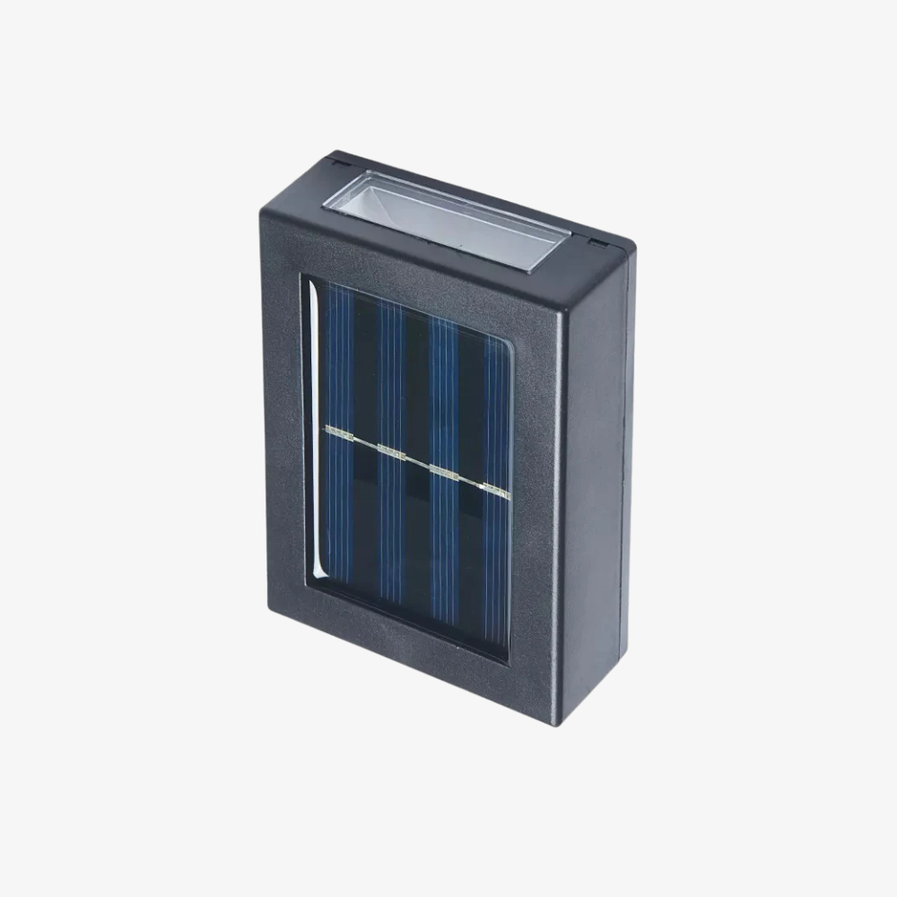 Applique murale extérieure solaire - Lumière de clôture extérieure LED à double faisceau