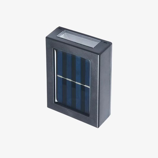 Solar Powered Outdoor Wall Sconce - Dual Beam LED Exterior Fence Light