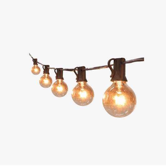 Solarbetriebene wetterfeste Außen-Globus-Lichterkette – Warmweiß Bistro