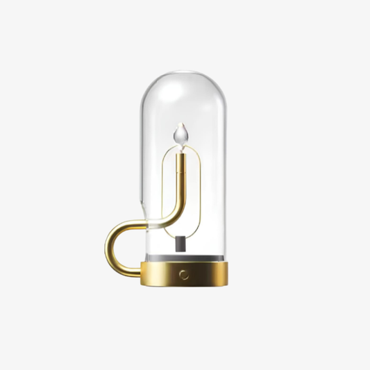 Rechargeable Glass Cylinder Accent Lamp - Mid Century Battery Light