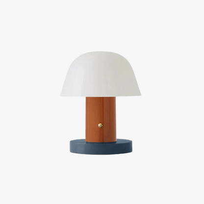 LED Table Lamp with USB Port and Touch Dimmer - Mid Century Danish Style