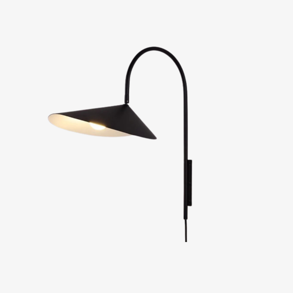 Wall Lamp with 180 Degree Rotation - Minimalist Mid Century Black