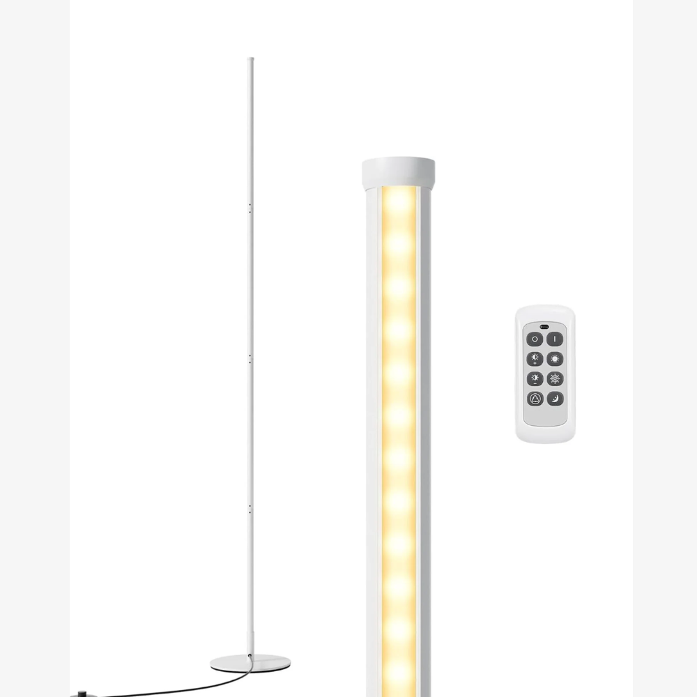 Dimmbare Stehlampe mit Fernbedienung und höhenverstellbarem LED-Stiel