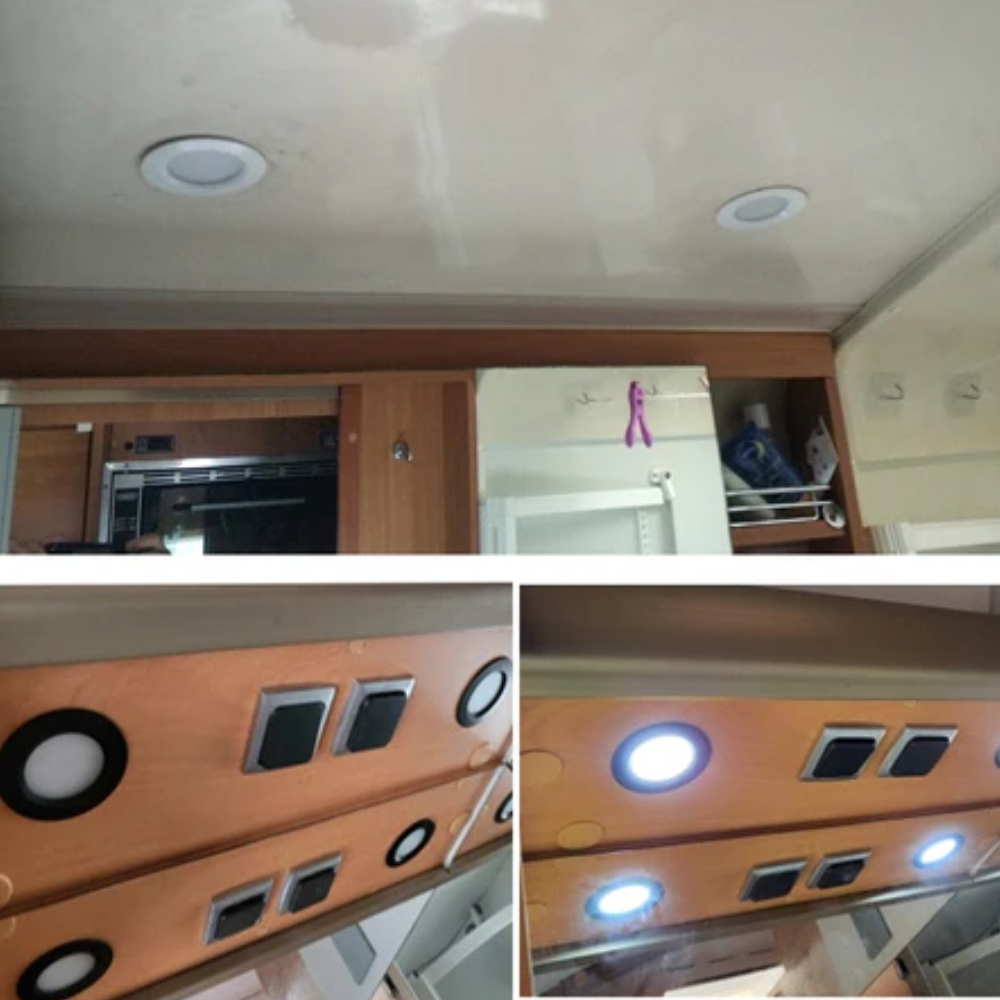 LED Downlights for Kitchen Cabinets and Closets - Low Profile Design