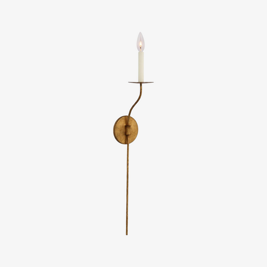 Taper Brass Wall Sconce