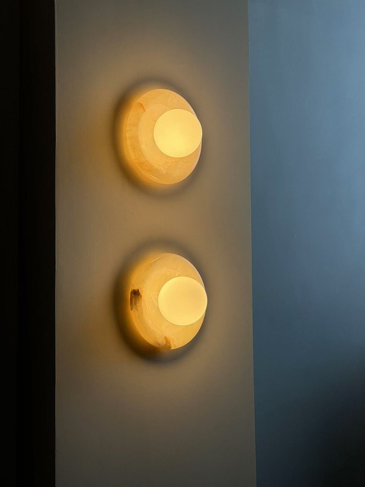 Palma White Jade Sconce