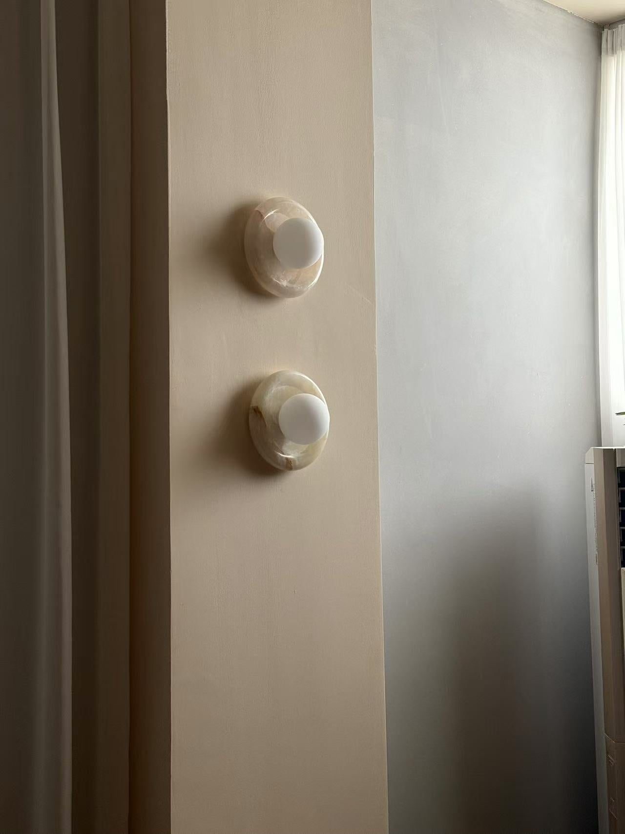 Palma White Jade Sconce