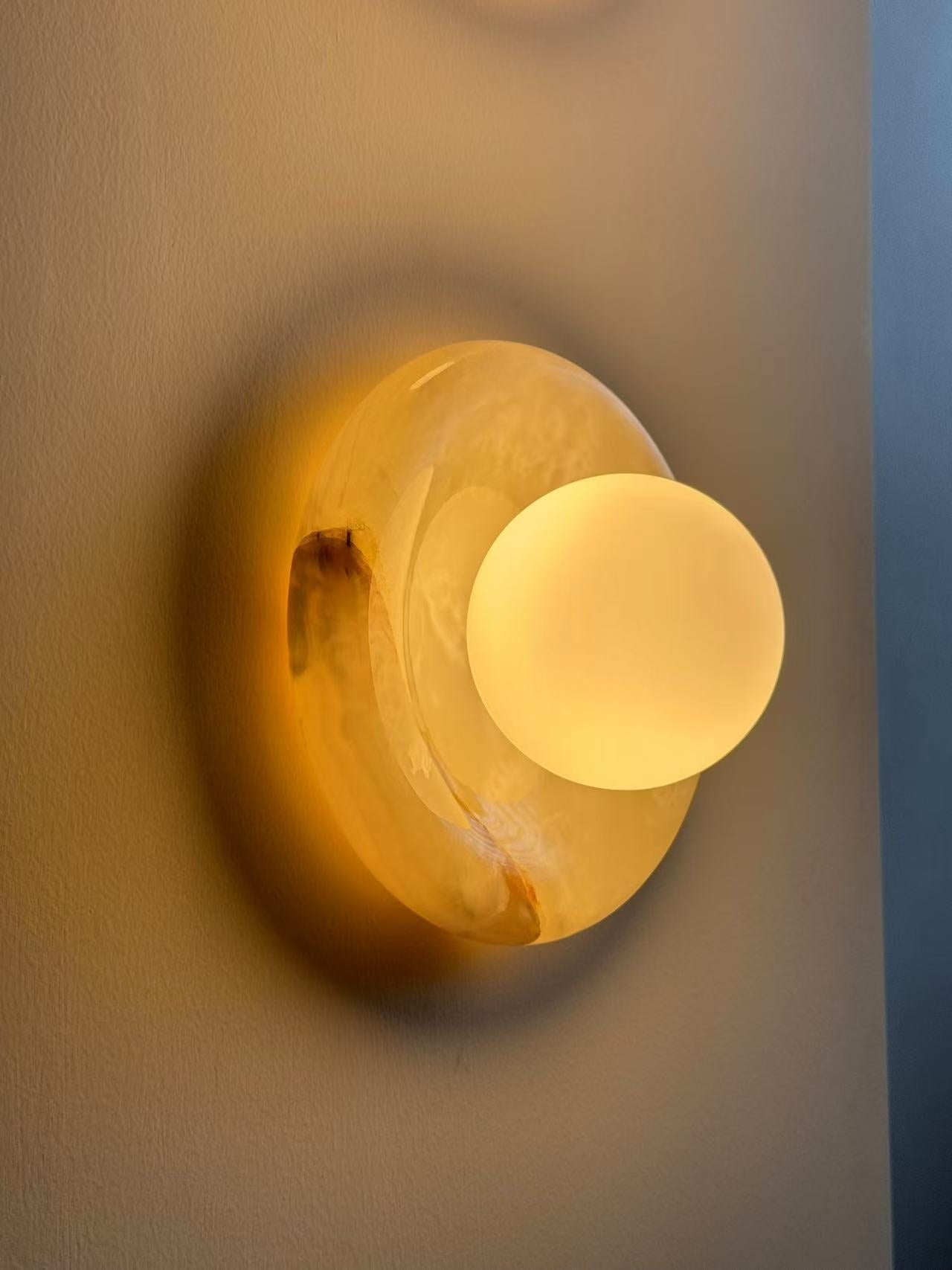 Palma White Jade Sconce