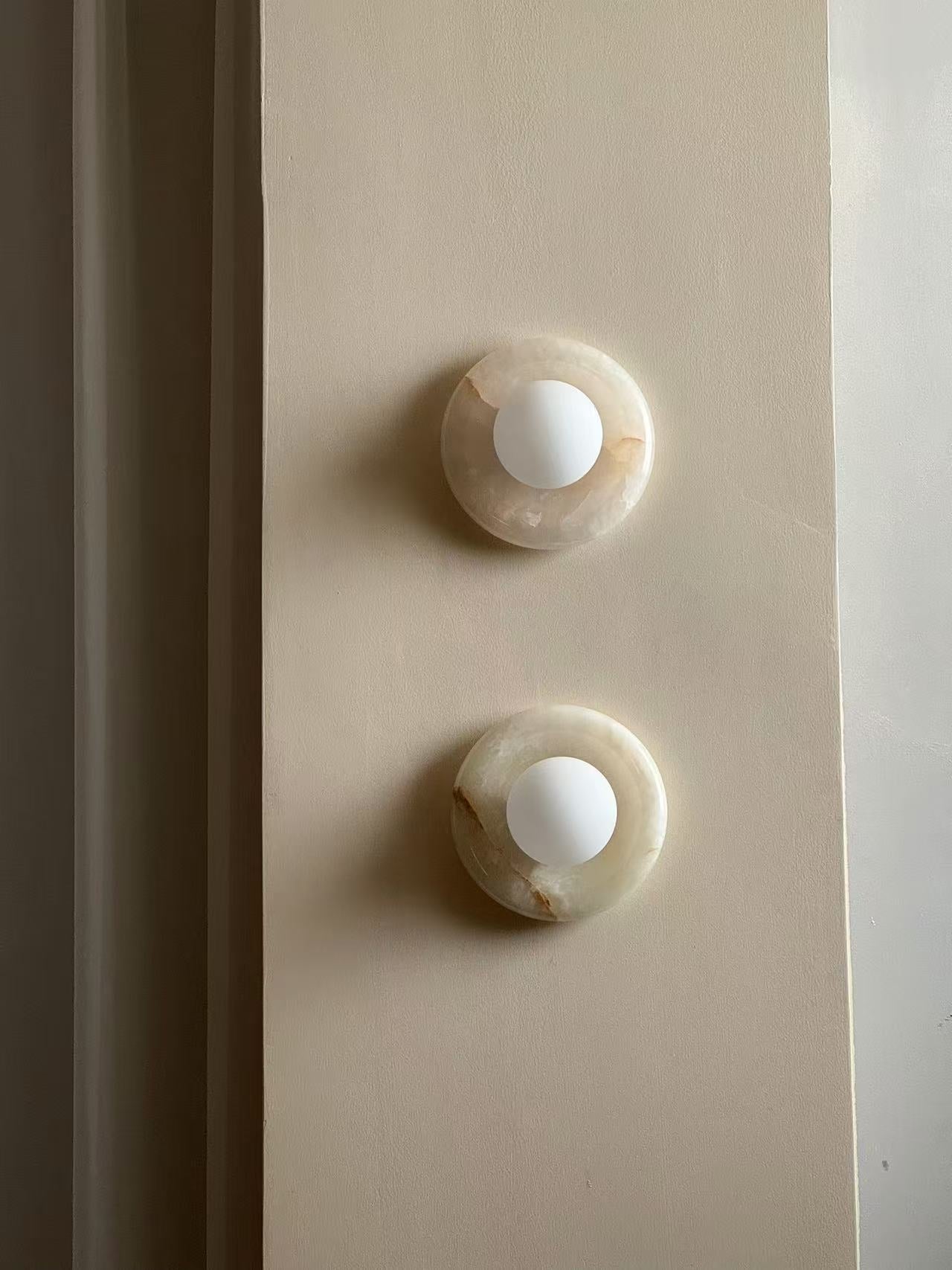 Palma White Jade Sconce