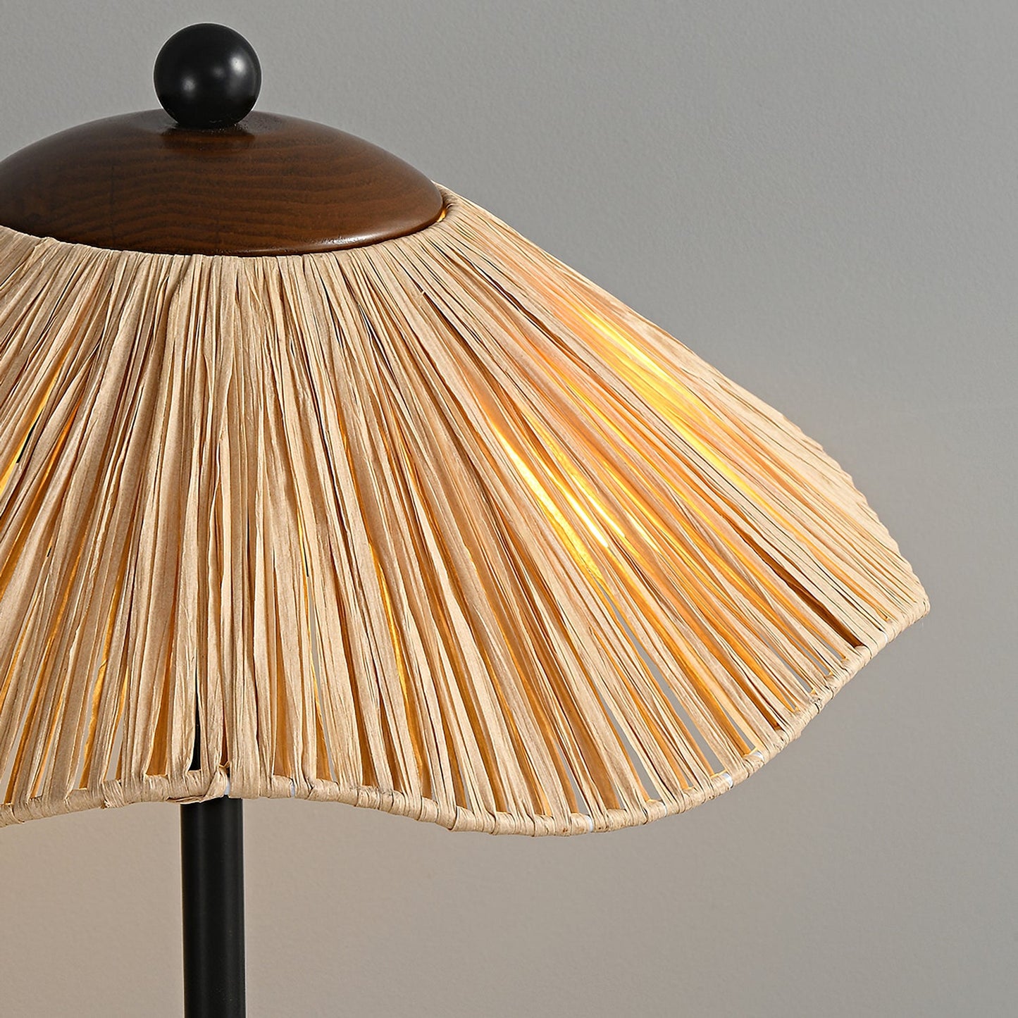 Parasol Rattan Floor Lamp